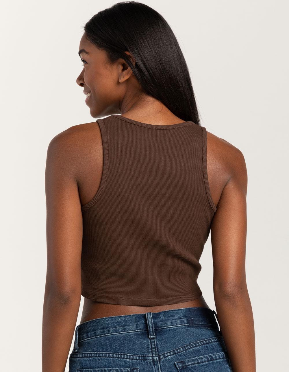 OBEY Obey Hearts Womens Tank Top - DARK BROWN Product Image
