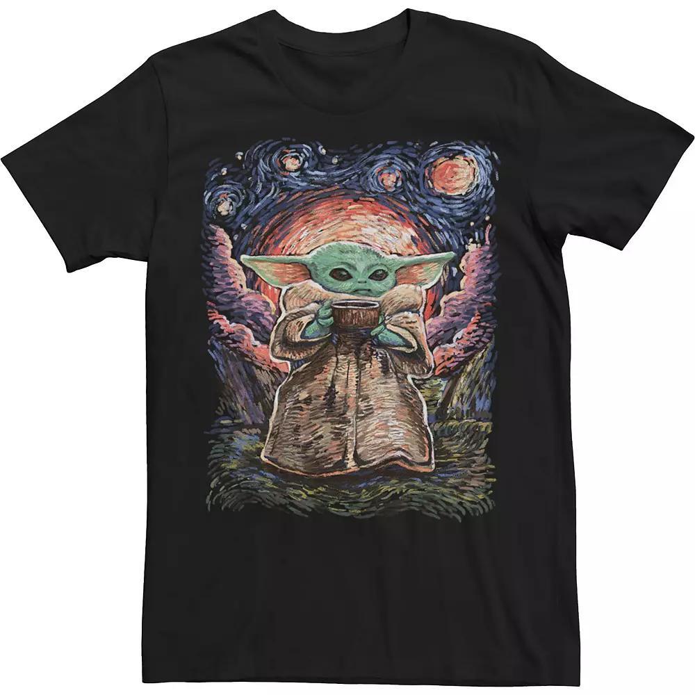 Big & Tall Star Wars The Child Starry Night Tee, Men's, Size: XL Tall, Black Product Image