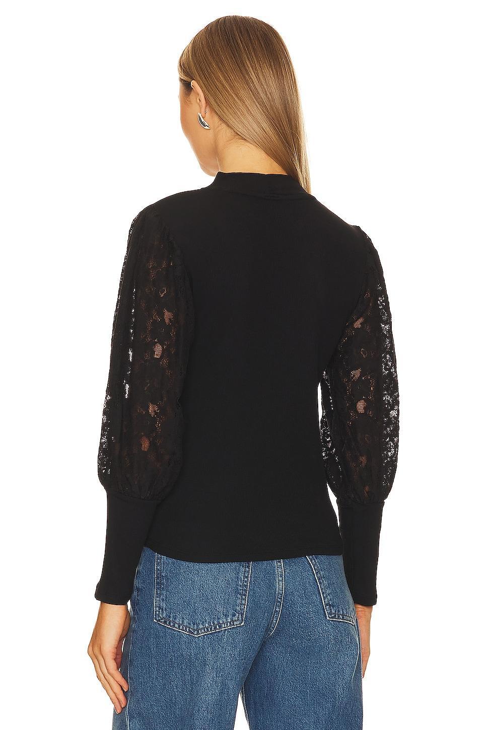 Lace Long Sleeve Sweater Bobi Product Image