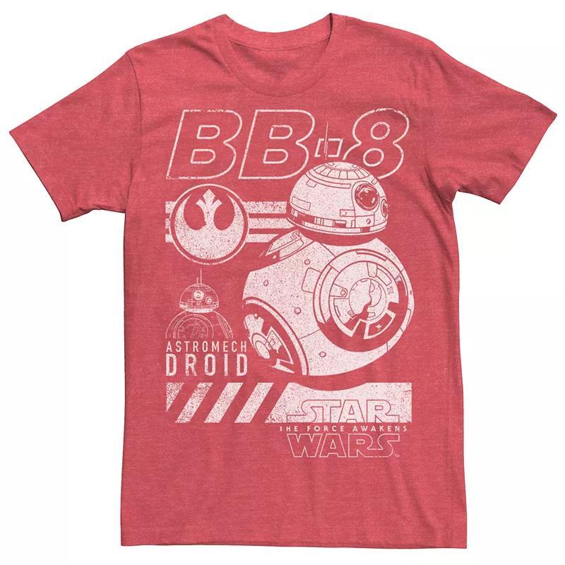 Men's Star Wars BB-8 Schematic Tee, Size: XL, Red Grey Product Image