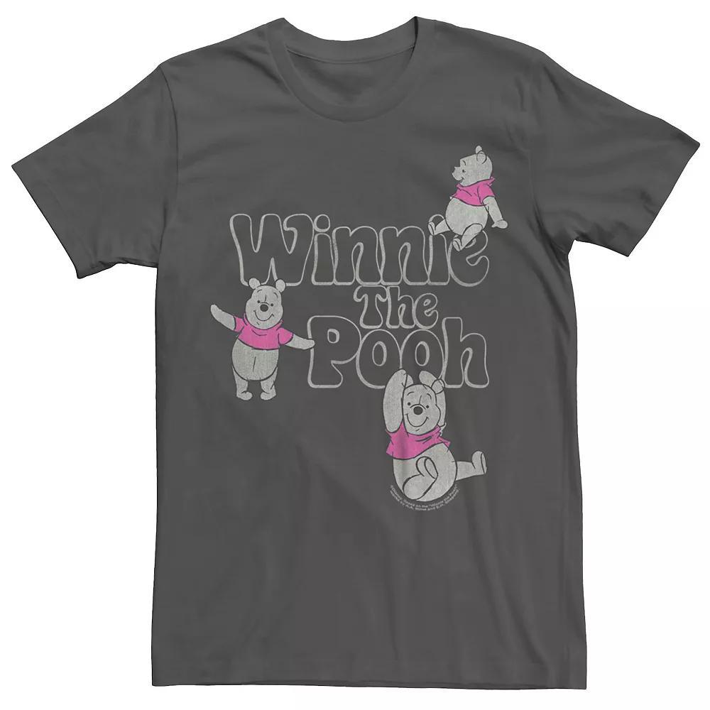 Disney's Winnie The Pooh Men's Many Poses Graphic Tee, Size: Large, Black Product Image