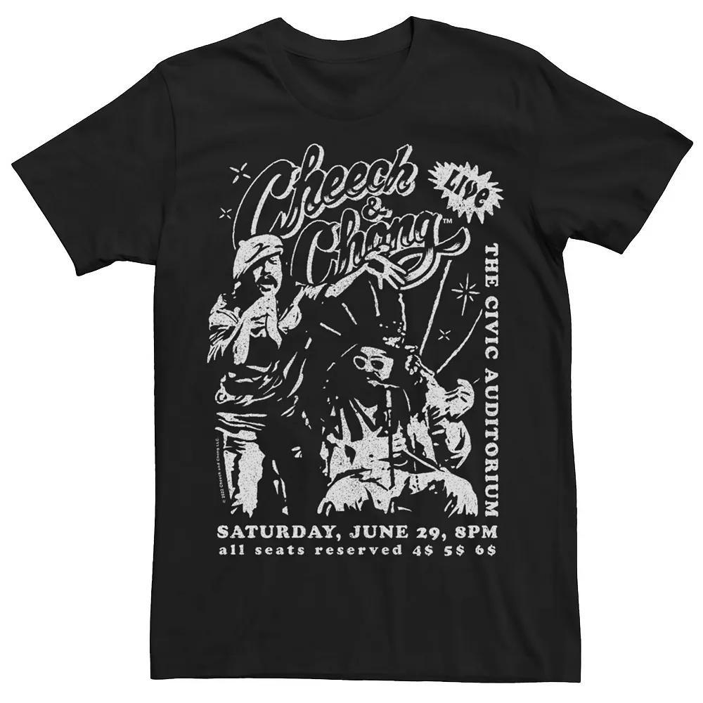 Men's Cheech And Chong Live Concert Tee, Size: XXL, Black Product Image