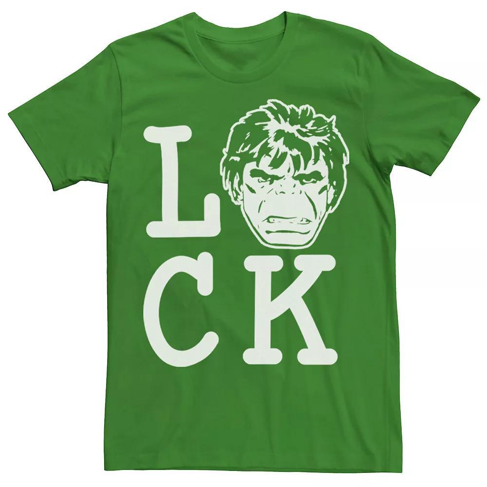 Men's Marvel Hulk Lucky St. Patrick's Day Text Tee, Size: XL, Kelly Product Image