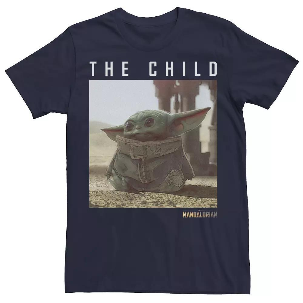 Big & Tall Star Wars The Mandalorian The Child Long Ears Photo Tee, Men's, Size: 4XLT, Blue Product Image