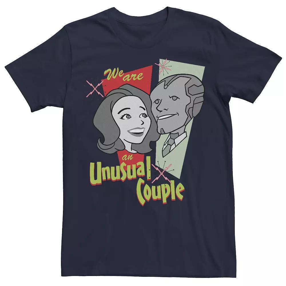 Men's Marvel WandaVision Panel Characters Unusual Couple Tee, Size: Large, Blue Product Image