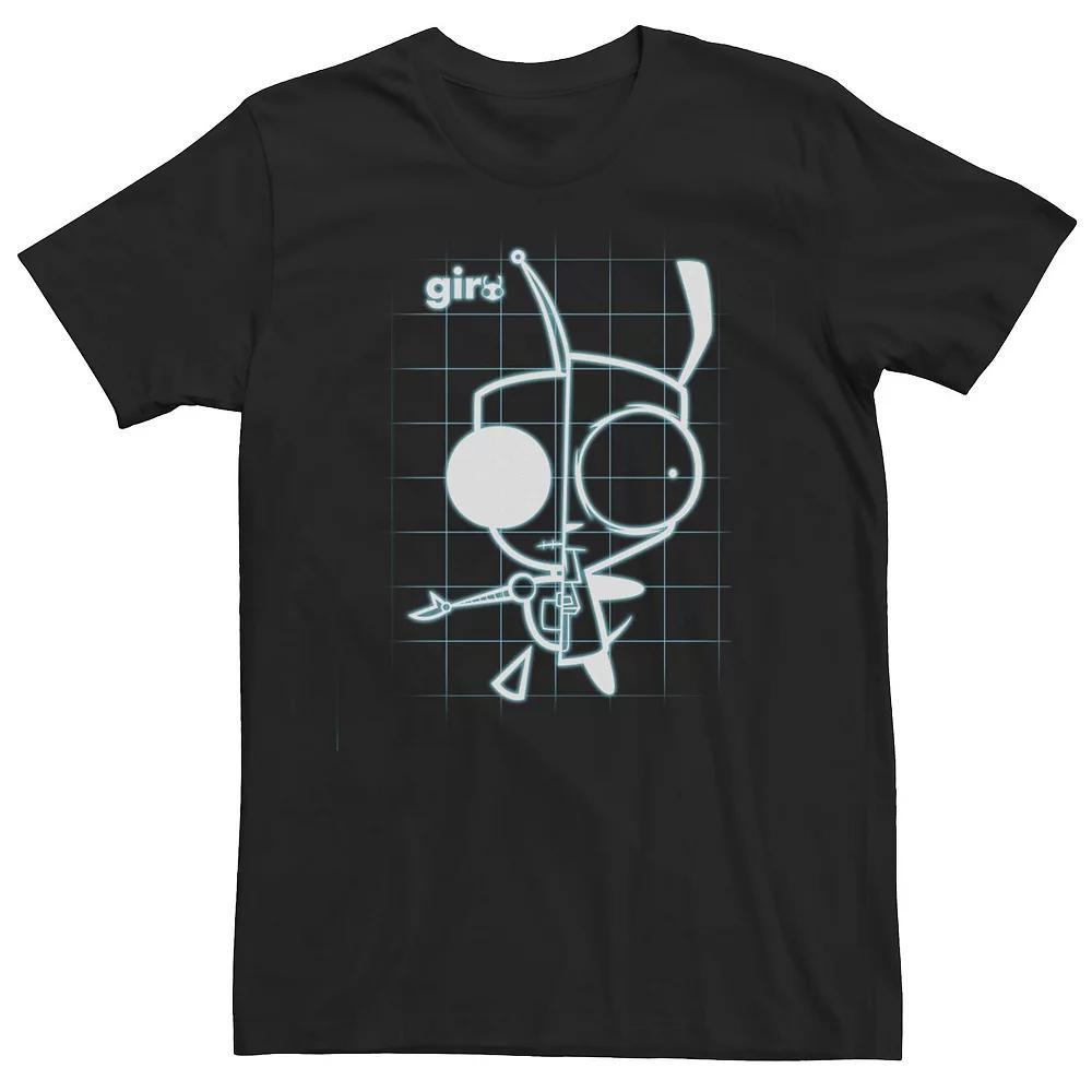 Men's Invader Zim Gir Schematic Tee, Size: Medium, Black Product Image