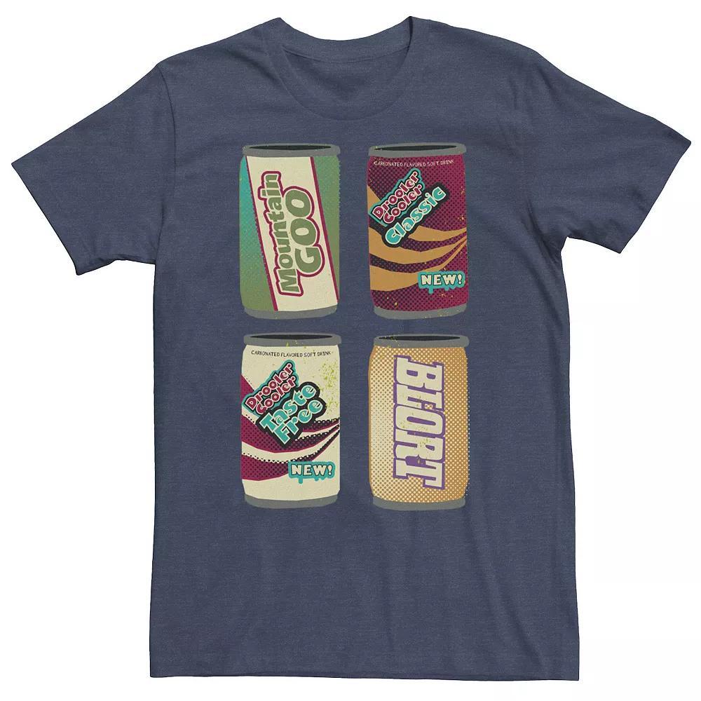 Big & Tall Pixar Monsters At Work Monster Soda Cans Tee, Men's, Size: Large Tall, Navy Grey Product Image