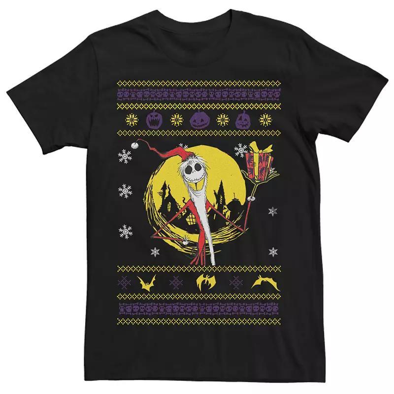 Disney's The Nightmare Before Christmas Jack Skellington Ugly Sweater Men's Tee, Size: XL, Black Product Image