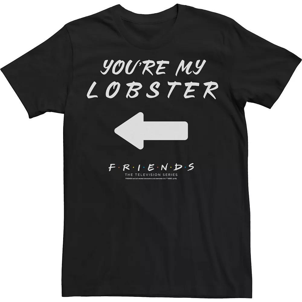 Men's Friends You're My Lobster Text Tee, Size: XXL, Black Product Image