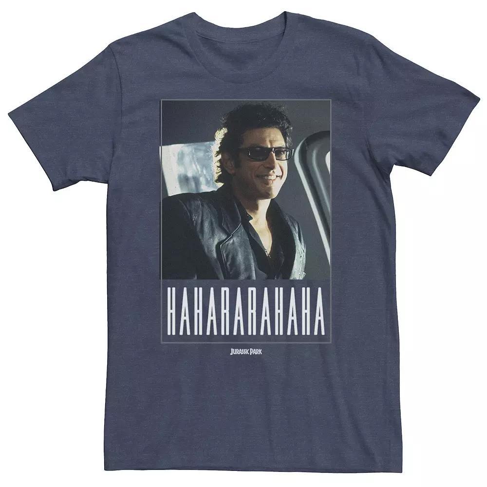 Big & Tall Jurassic Park Ian Malcolm Hahararahaha Tee, Men's, Size: XL Tall, Navy Grey Product Image