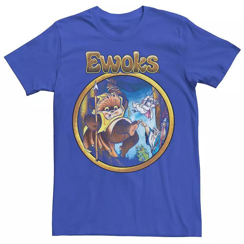 Men's Star Wars Ewok Wicket Swinger Comic Tee, Size: XS, Blue Product Image