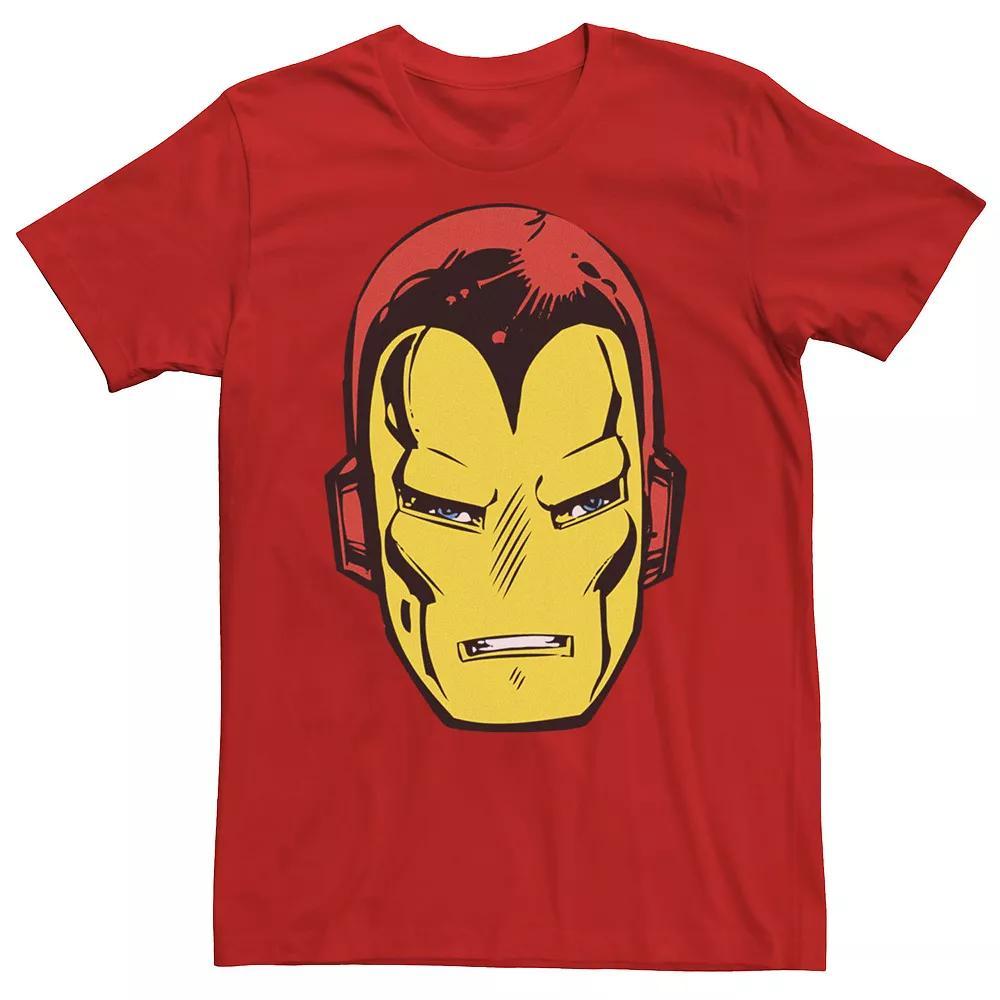 Men's Marvel Iron-Man Big Face Graphic Tee, Size: Small, Red Product Image