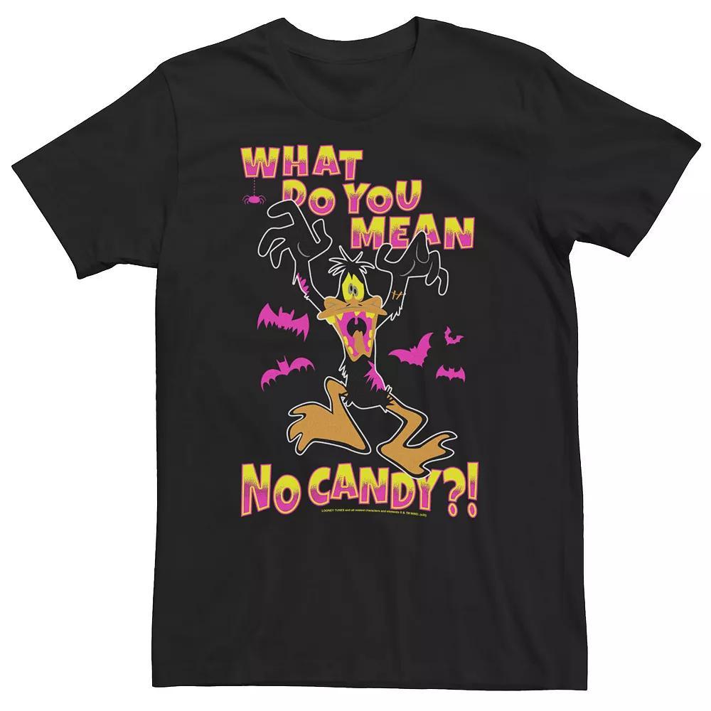 Big & Tall Looney Tunes Daffy Duck "What Do You Mean No Candy?" Halloween Tee, Men's, Size: XXL Tall, Black Product Image
