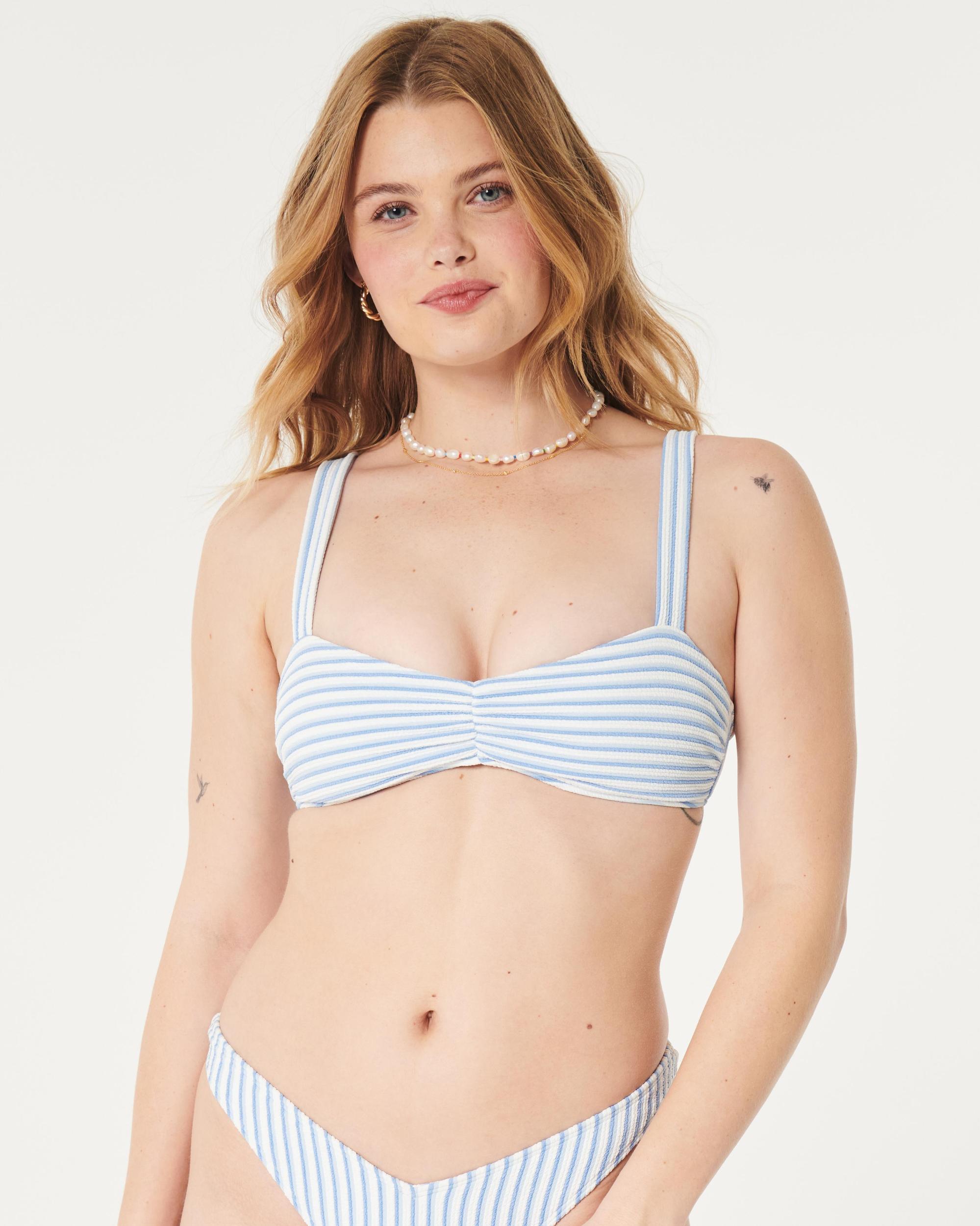 Ribbed Cinch Scoop Bikini Top Product Image