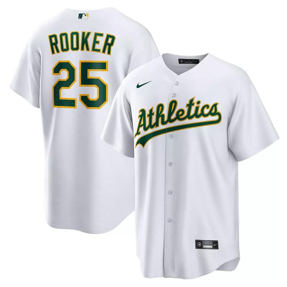 Men's Nike Brent Rooker White Oakland Athletics Home Replica Jersey, Size: Medium Product Image