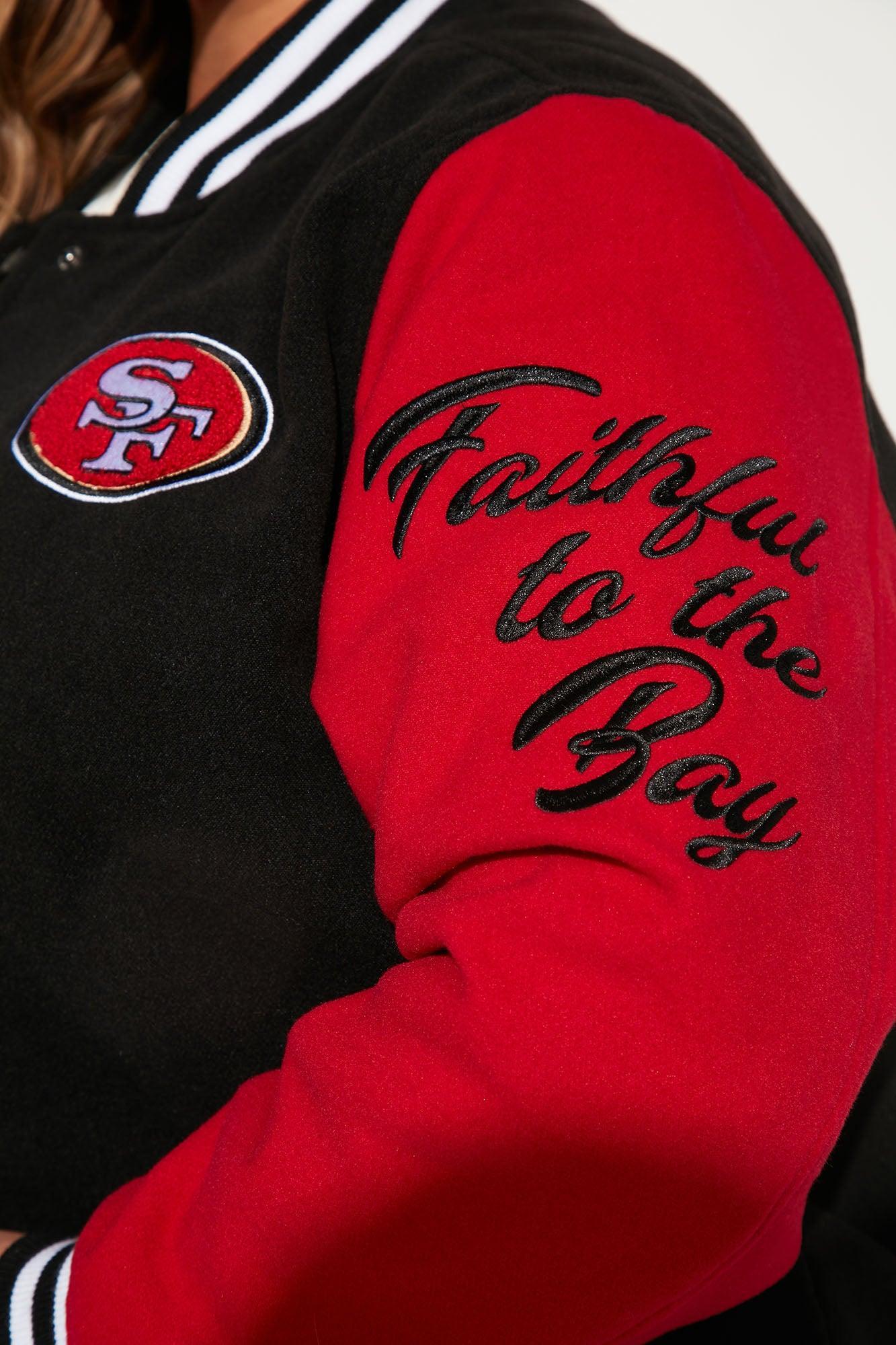 49ers Letterman Jacket - Black/Red Product Image