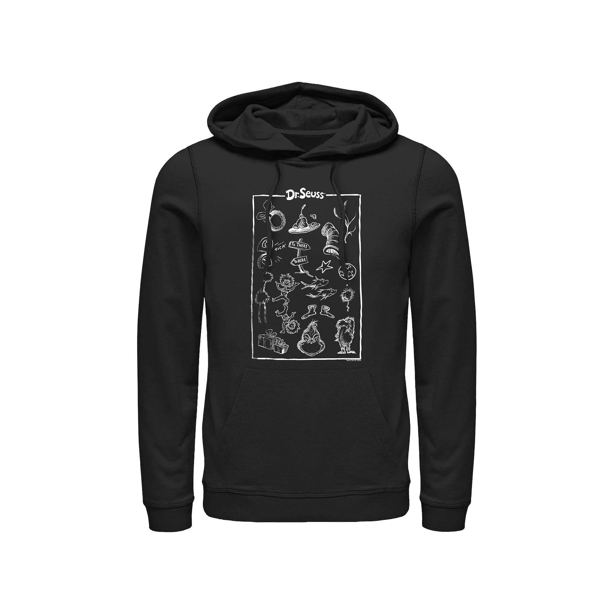 Men's Dr. Seuss Collection Graphic Hoodie, Size: Small, Black Product Image