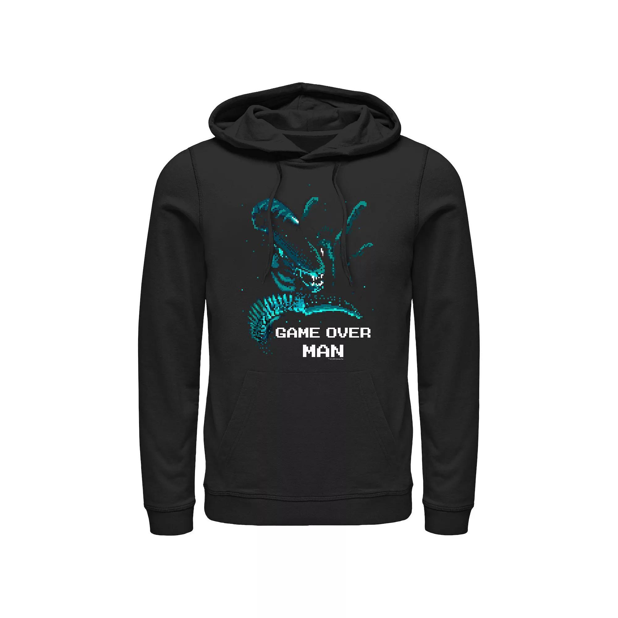 Men's Shark Galaxy Graphic Hoodie, Size: Medium, Black Product Image