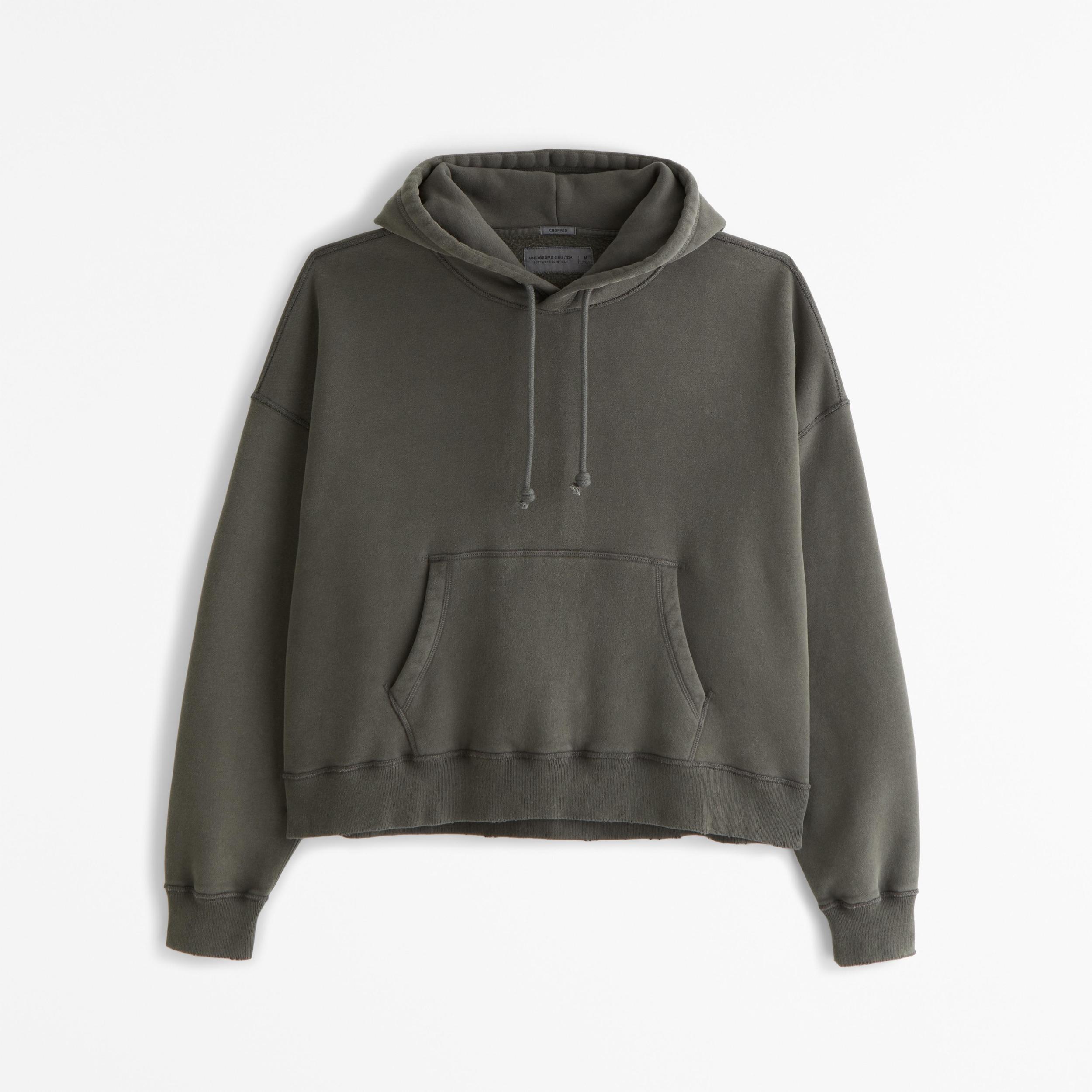 Essential Cropped Popover Hoodie Product Image