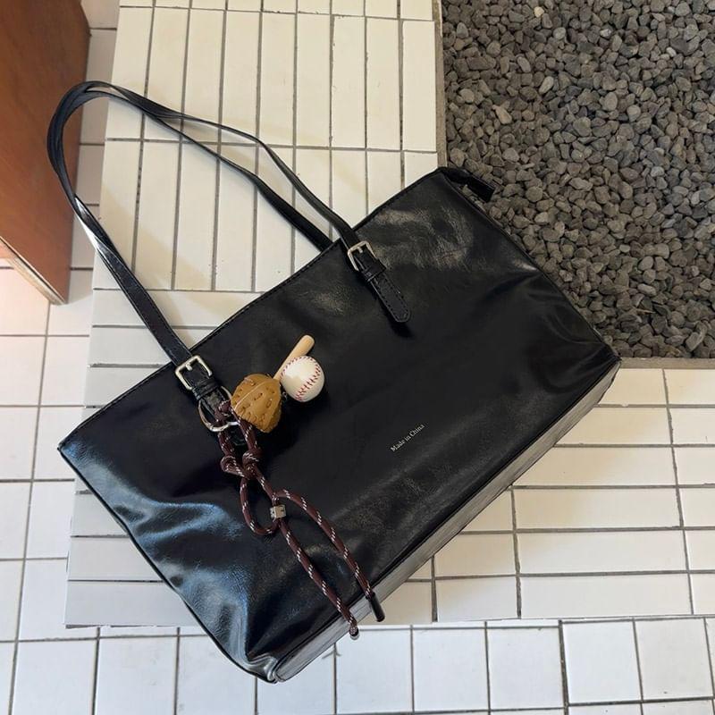 Faux Leather Tote Bag Product Image