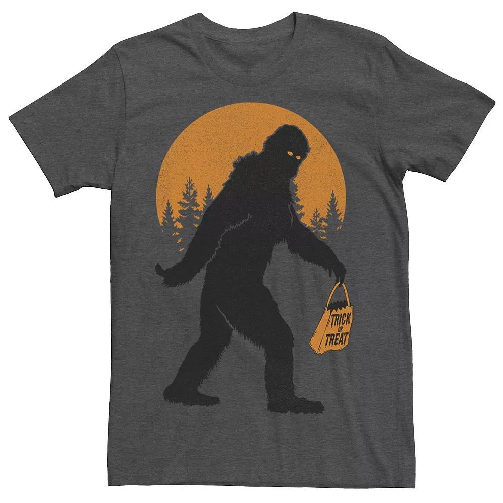 Mens Bigfoot Trick Or Treat Bag Halloween Tee, Men's, Size: XL, Grey Heather Product Image