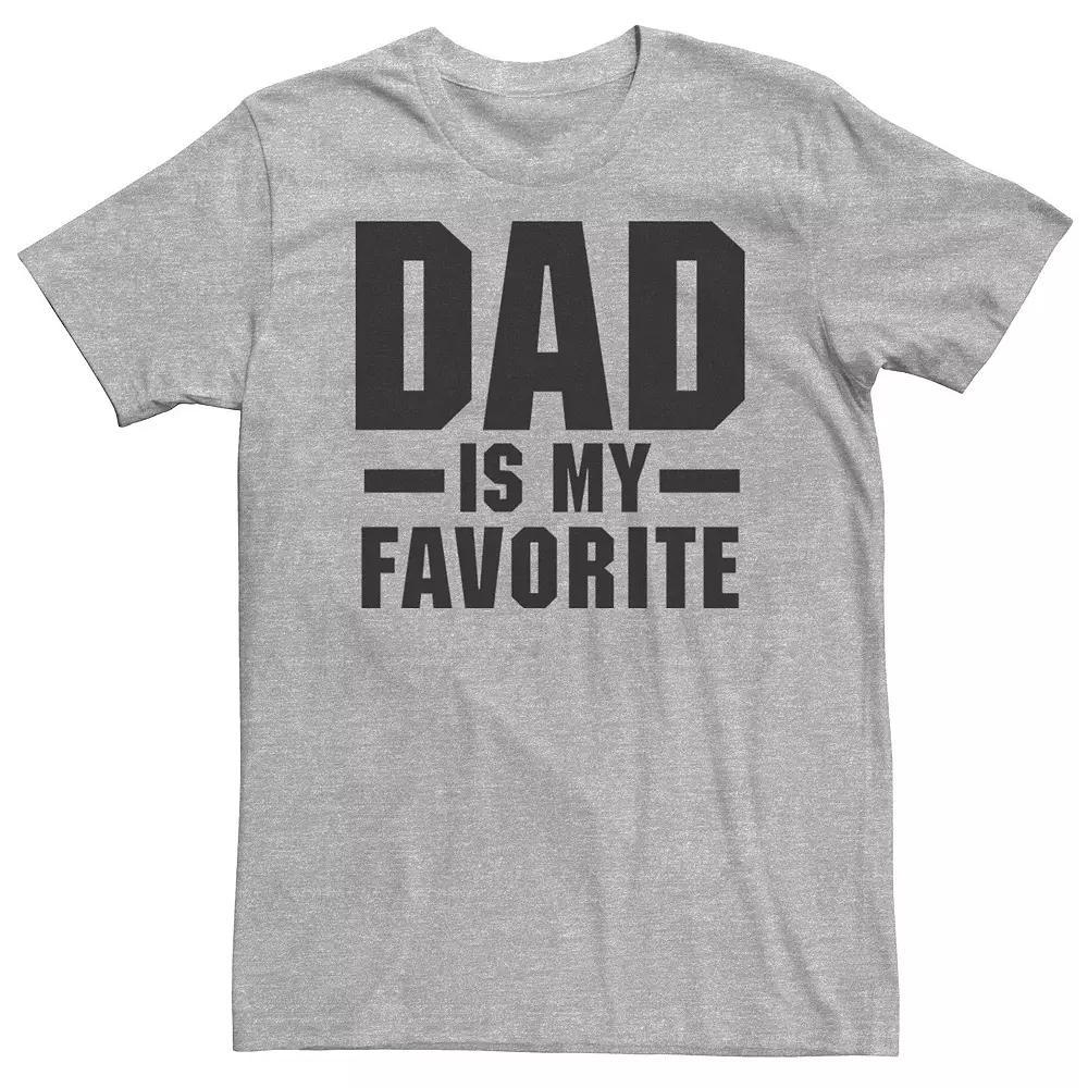 Big & Tall Father's Day "Dad Is My Favorite" Tee, Men's, Size: 3XL Tall, Athletic Grey Product Image