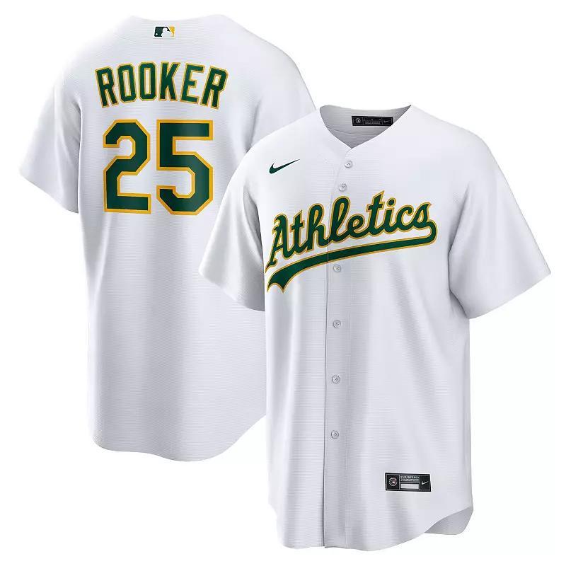 Men's Nike Brent Rooker White Oakland Athletics Home Replica Jersey, Size: Medium Product Image