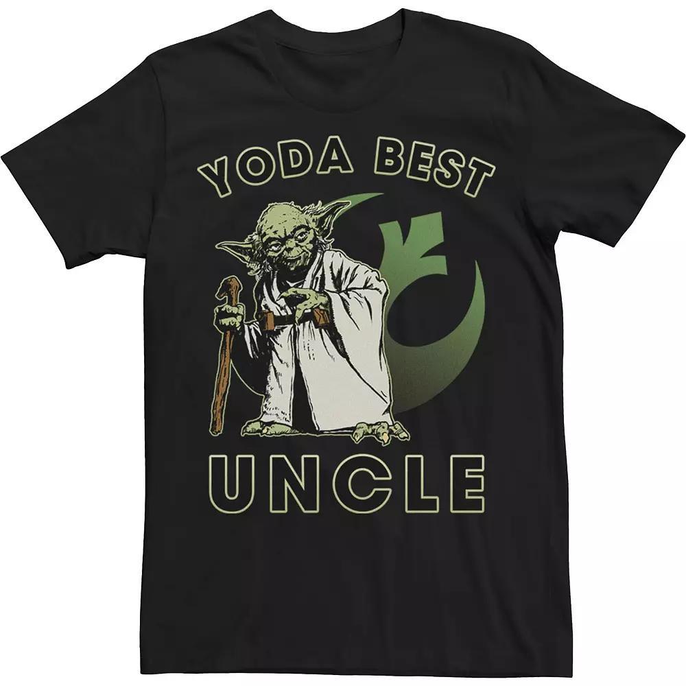 Big & Tall Star Wars Yoda Best Uncle Rebel Logo Tee, Men's, Size: 3XL, Black Product Image