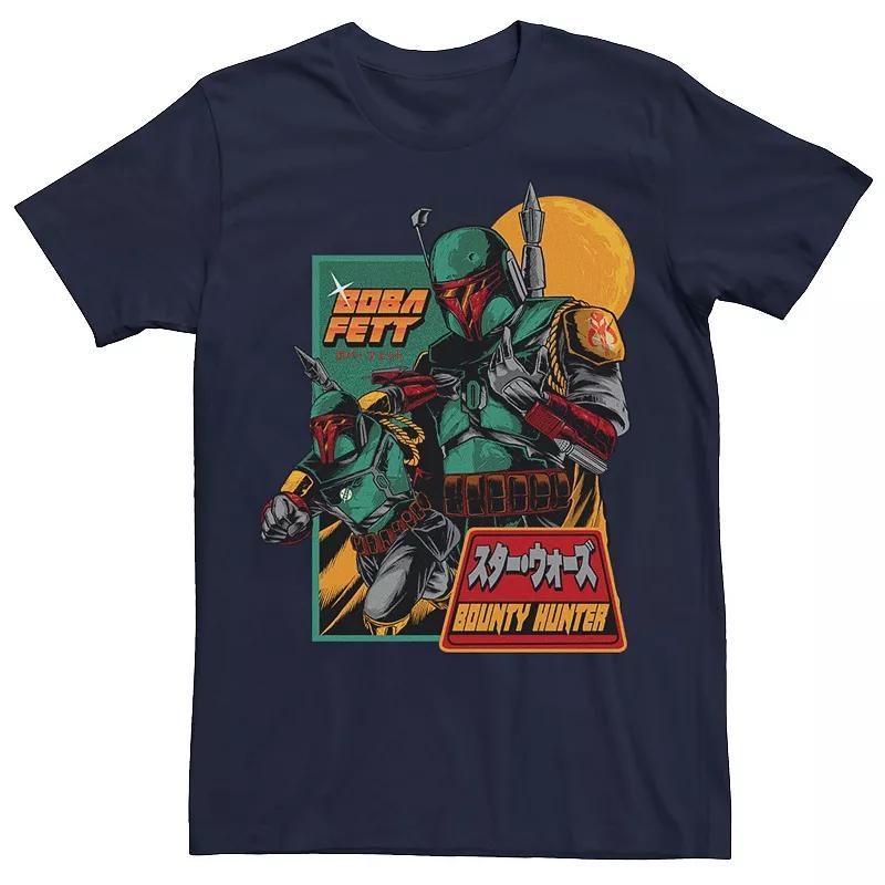 Big & Tall Star Wars Boba Fett Bounty Hunter Retro Poster Tee, Men's, Size: Medium, Natural Product Image