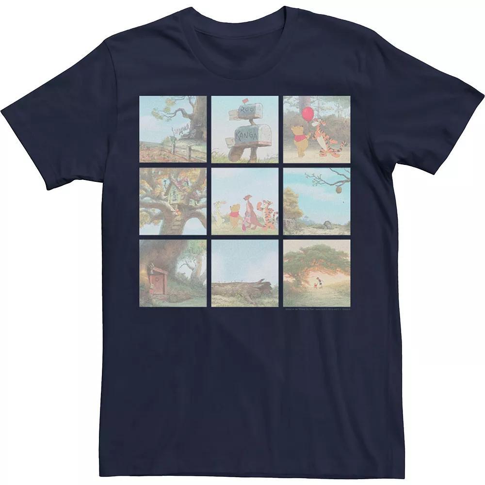 Disney's Winnie The Pooh Men's Scene Pane Tee, Size: Large, Blue Product Image