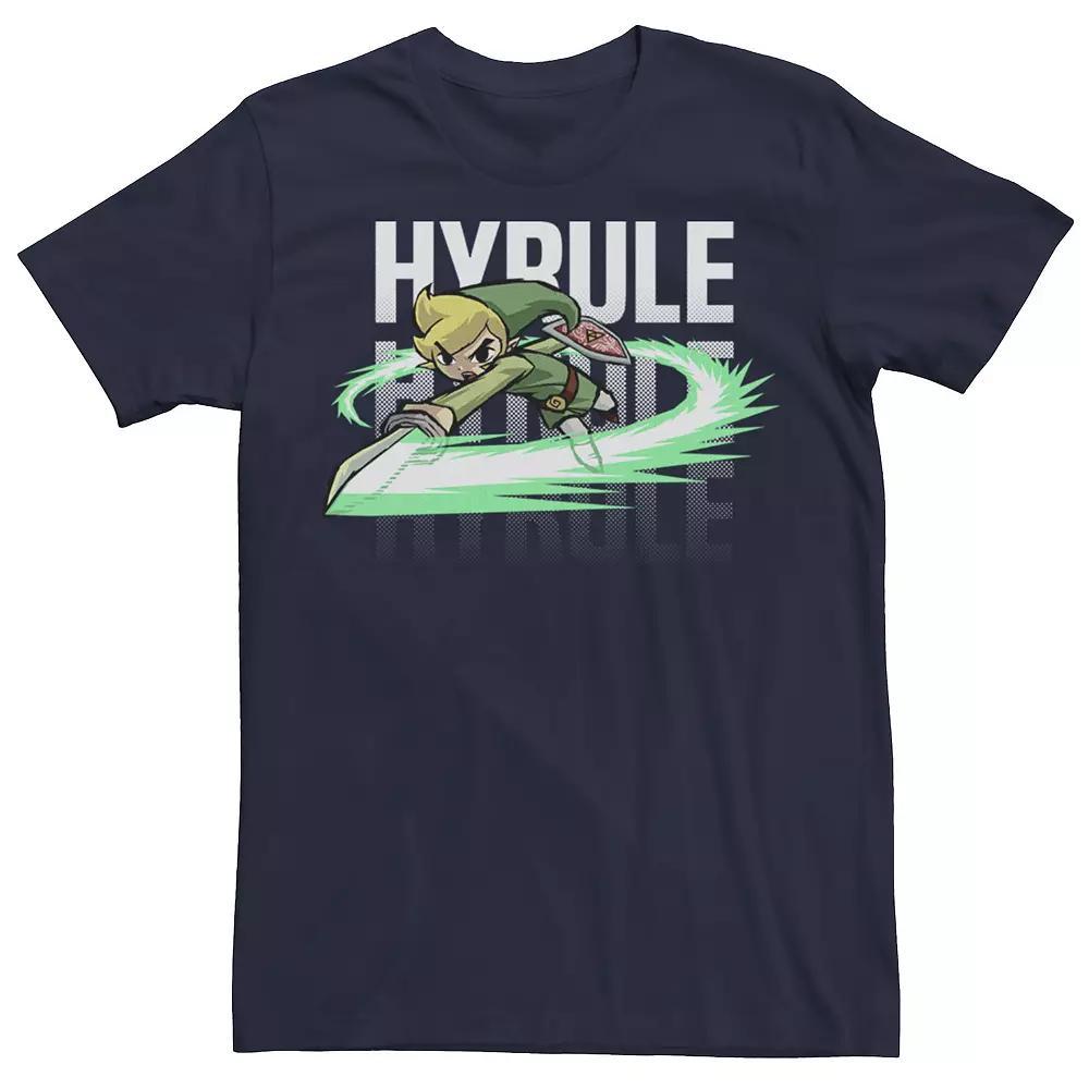 Men's Nintendo Legend Of Zelda Link Hyrule Slash Graphic Tee, Size: Small, Blue Product Image