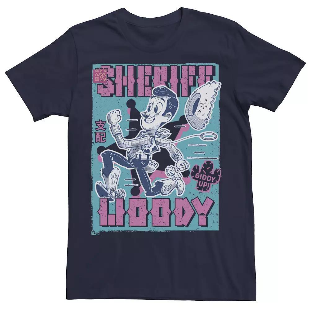 Disney / Pixar's Toy Story Woody Men's Kanji Poster Tee, Size: Small, Blue Product Image