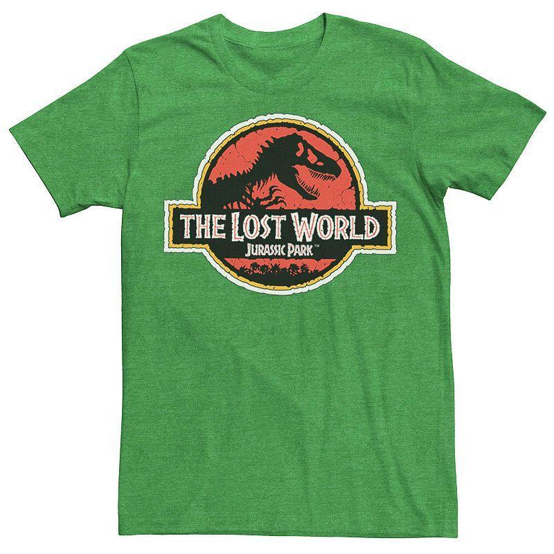Mens Jurassic Park The Lost World Movie Logo Tee Red Grey Product Image