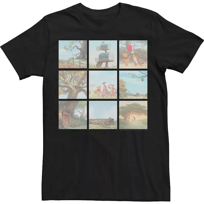 Disney's Winnie The Pooh Men's Scene Pane Tee, Size: Large, Blue Product Image