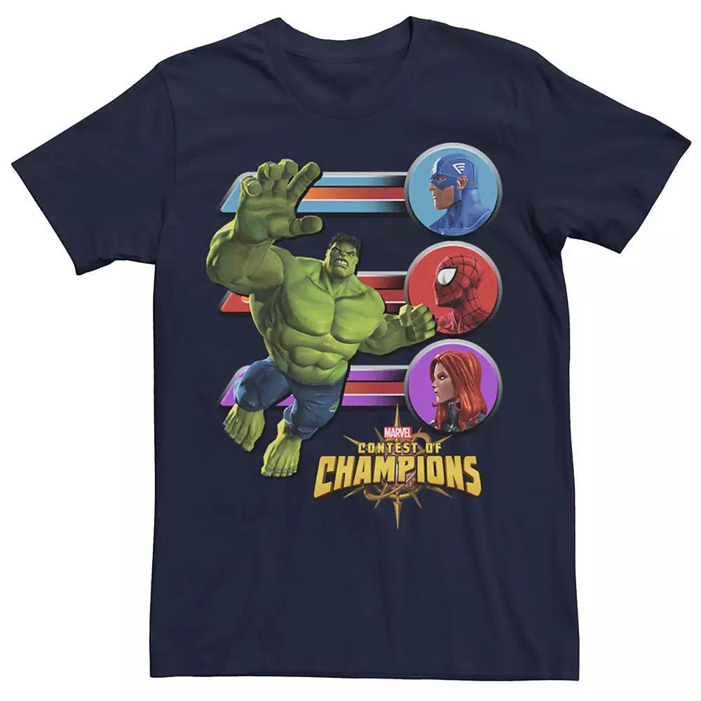 Men's Marvel Contest of Champions Hulk Match Graphic Tee, Size: Small, Blue Product Image
