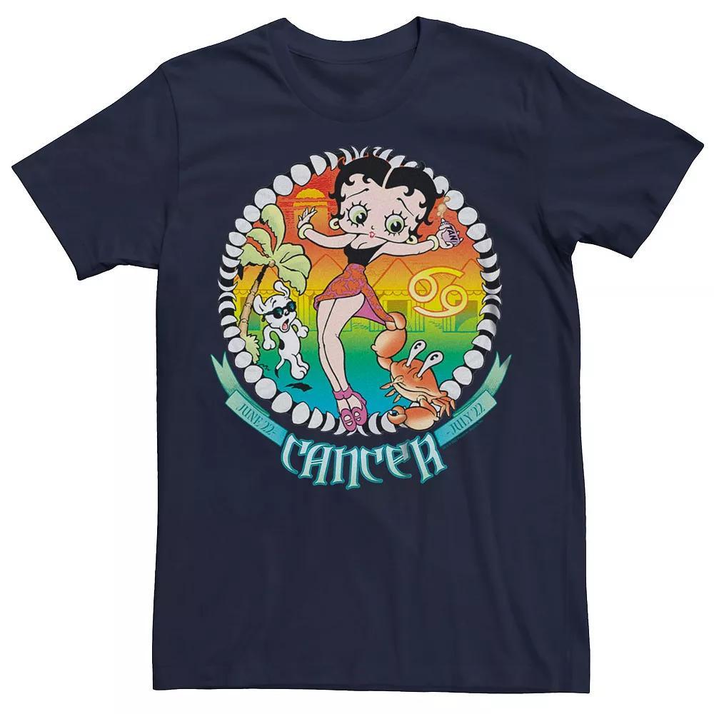 Men's Betty Boop Cancer Horoscope Tee, Size: Large, Blue Product Image