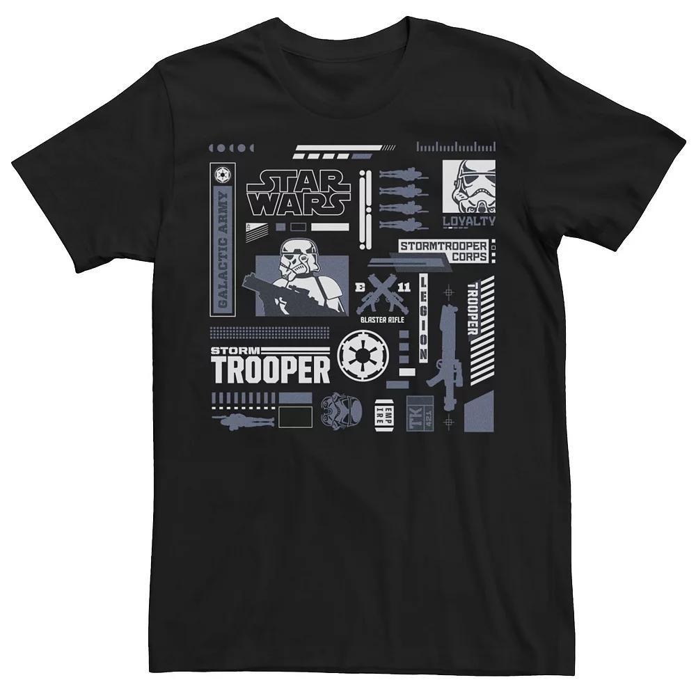 Men's Star Wars Stormtrooper Item Logo Collage Poster Graphic Tee, Size: Large, Black Product Image
