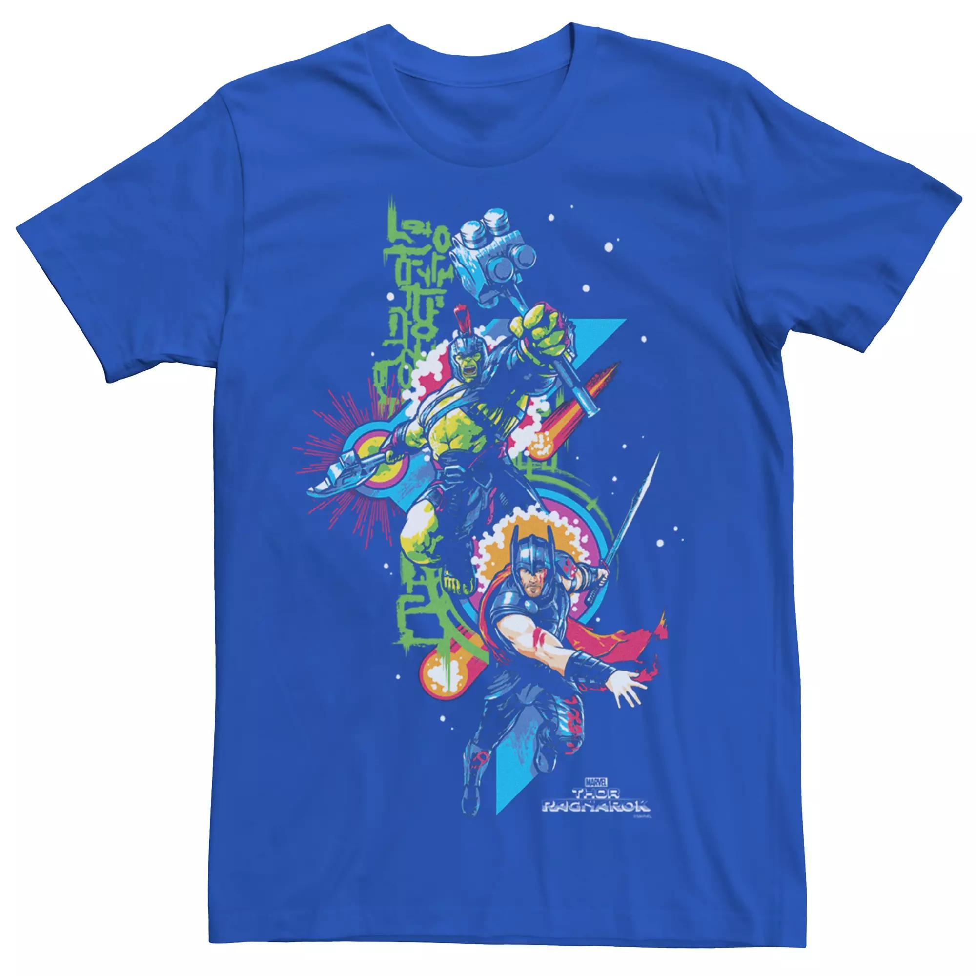 Men's Marvel Thor Ragnarok & The Incredible Hulk Burst Graphic Tee, Size: Small, Royal Product Image