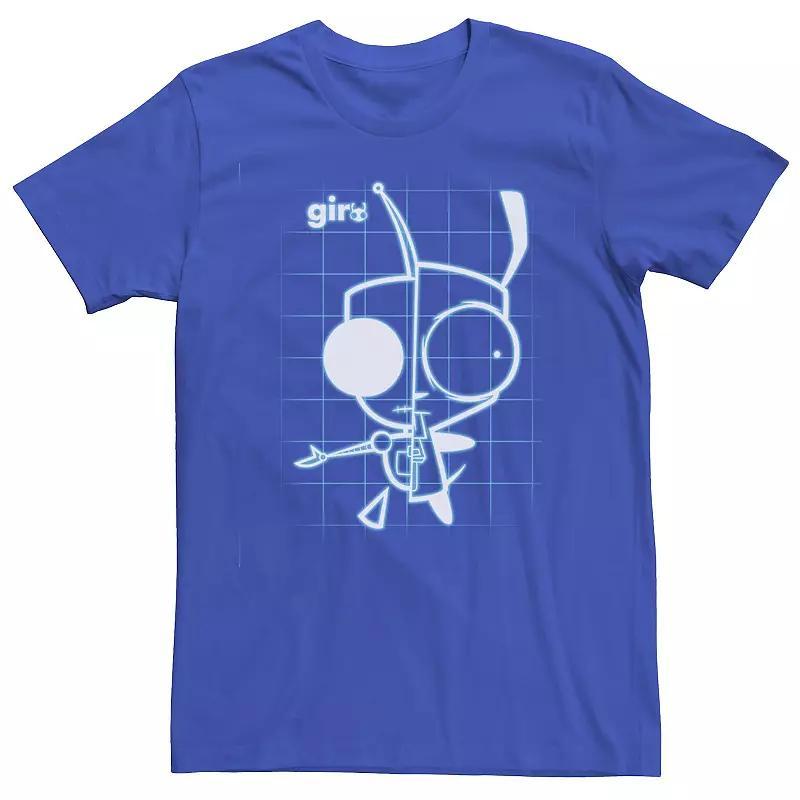 Men's Invader Zim Gir Schematic Tee, Size: Medium, Black Product Image