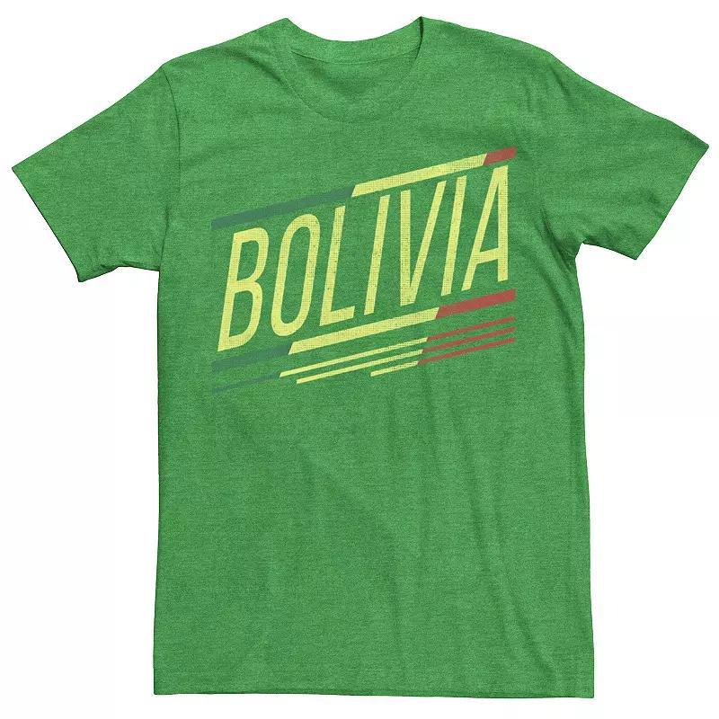 Men's Gonzales Bolivia Slanted Stripe Logo Tee, Size: XL, Kelly Grey Product Image
