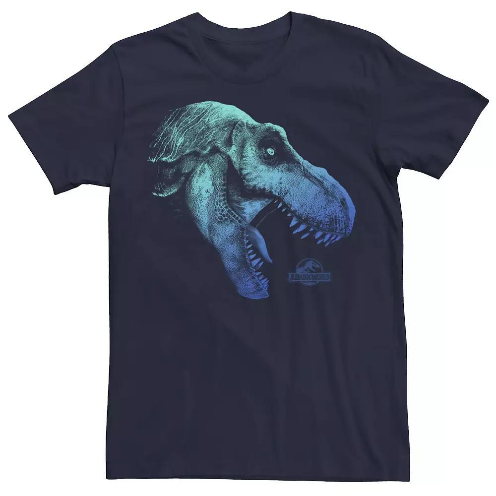 Men's Jurassic World Two T-Rex Blue Gradient Tee, Size: Large Product Image