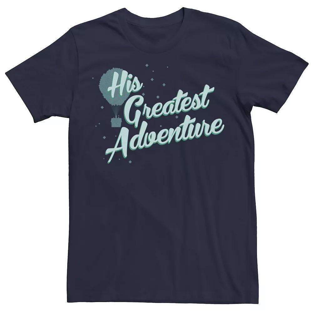 Disney / Pixar's Up Men's Valentine's Day His Greatest Adventure Tee, Size: Medium, Blue Product Image