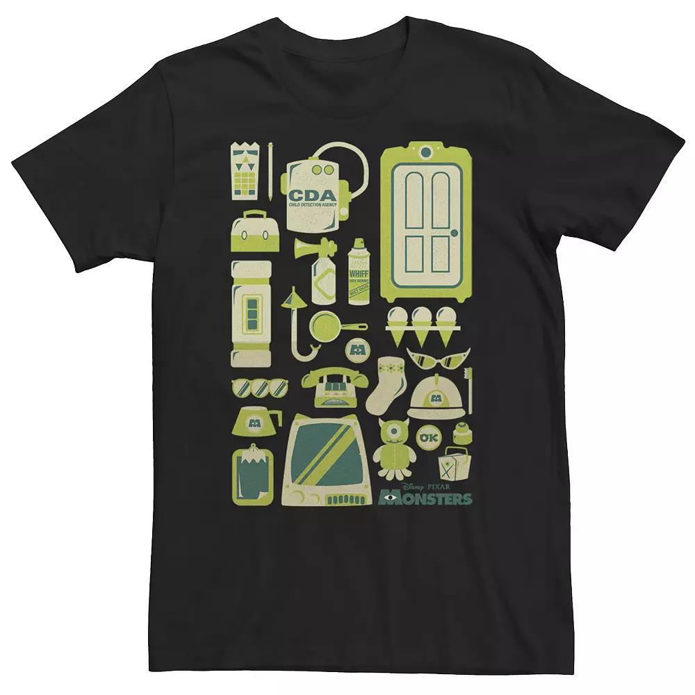 Big & Tall Disney / Pixar Monsters, Inc. Icon Collage Tee, Men's, Size: 4XLT, Black Product Image