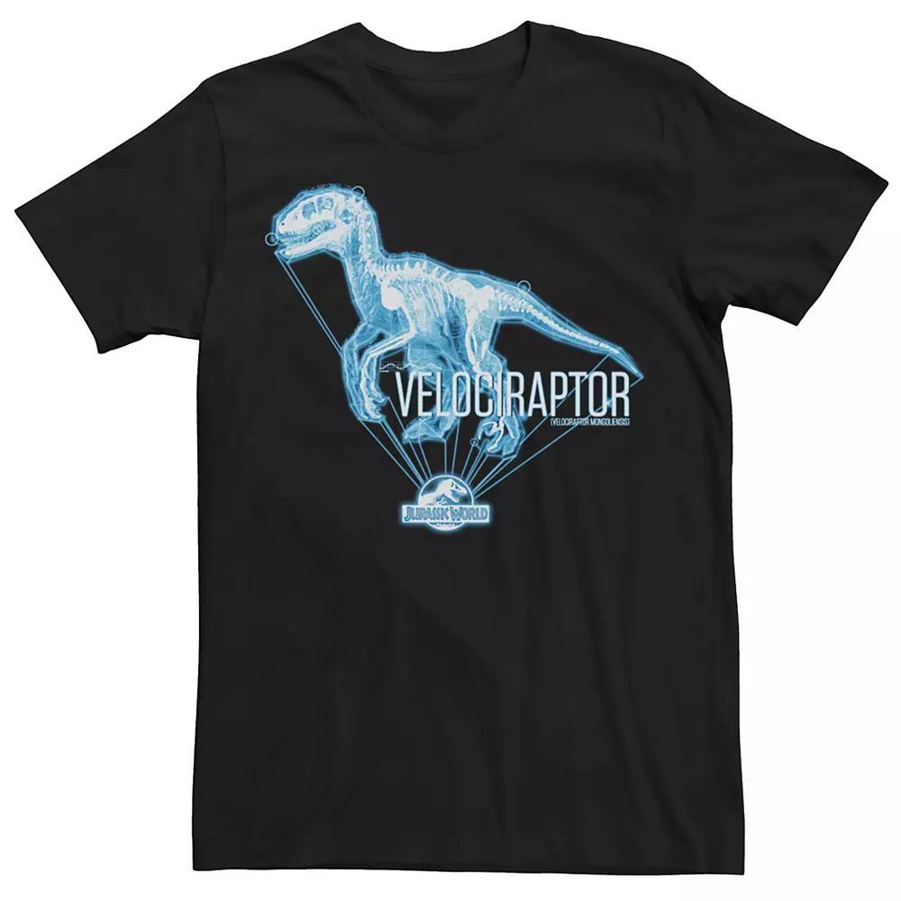 Men's Jurassic World Velociraptor X-Ray Portrait Logo Tee, Size: XXL, Black Product Image