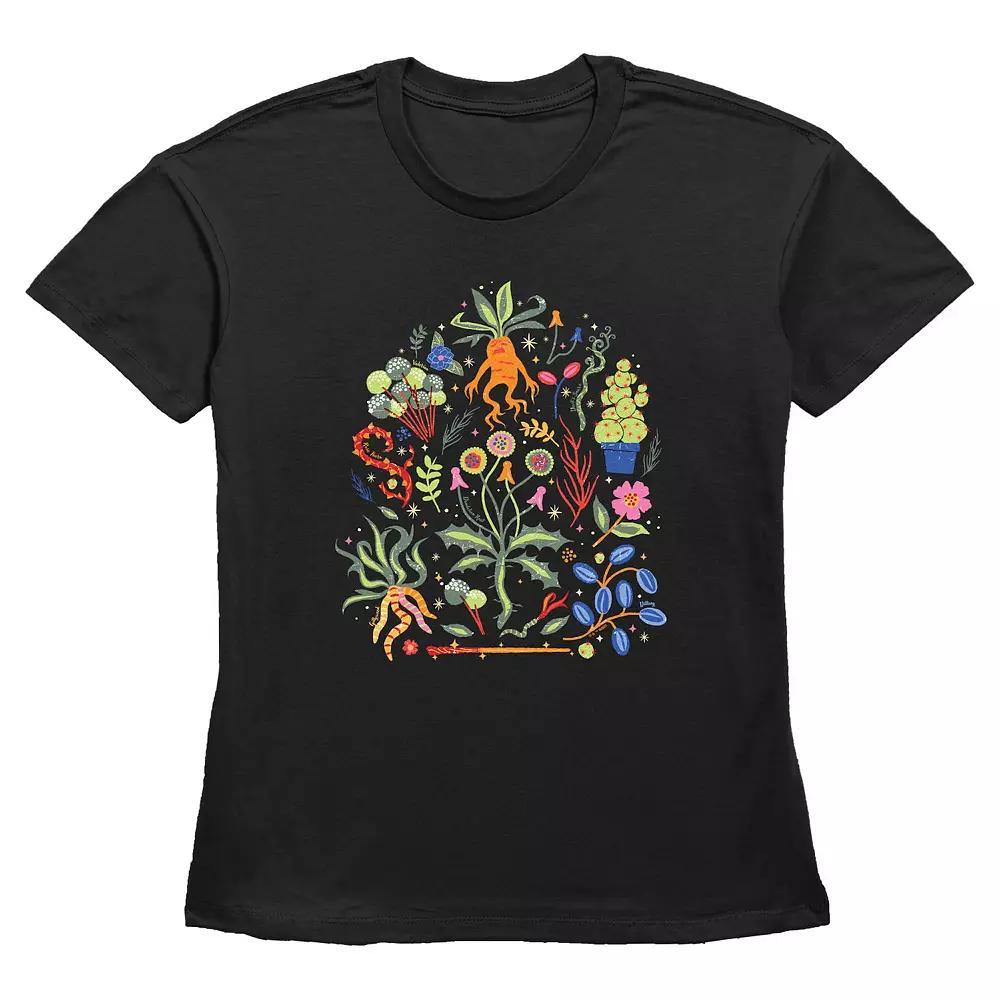 Women's Harry Potter Herbology Mandrake Graphic Tee, Size: Large, Black Product Image