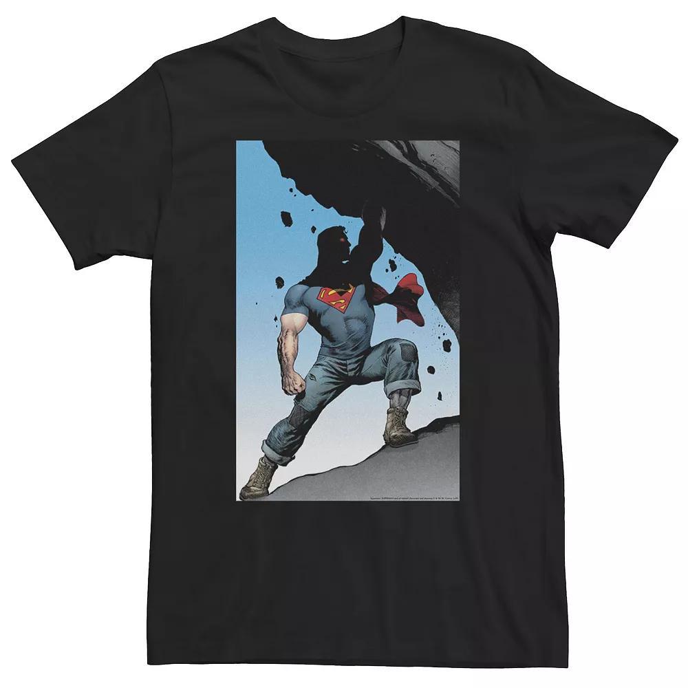Big & Tall DC Comics Superman Power Lift Comic Poster Tee, Men's, Size: 5XL, Black Product Image