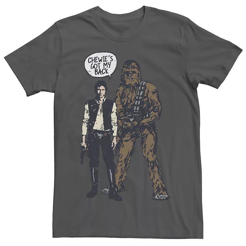 Men's Star Wars Han Chewie's Got My Back Doodle Tee, Size: Medium, Athletic Grey Product Image