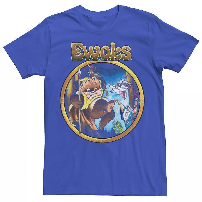 Men's Star Wars Ewok Wicket Swinger Comic Tee, Size: XS, Blue Product Image