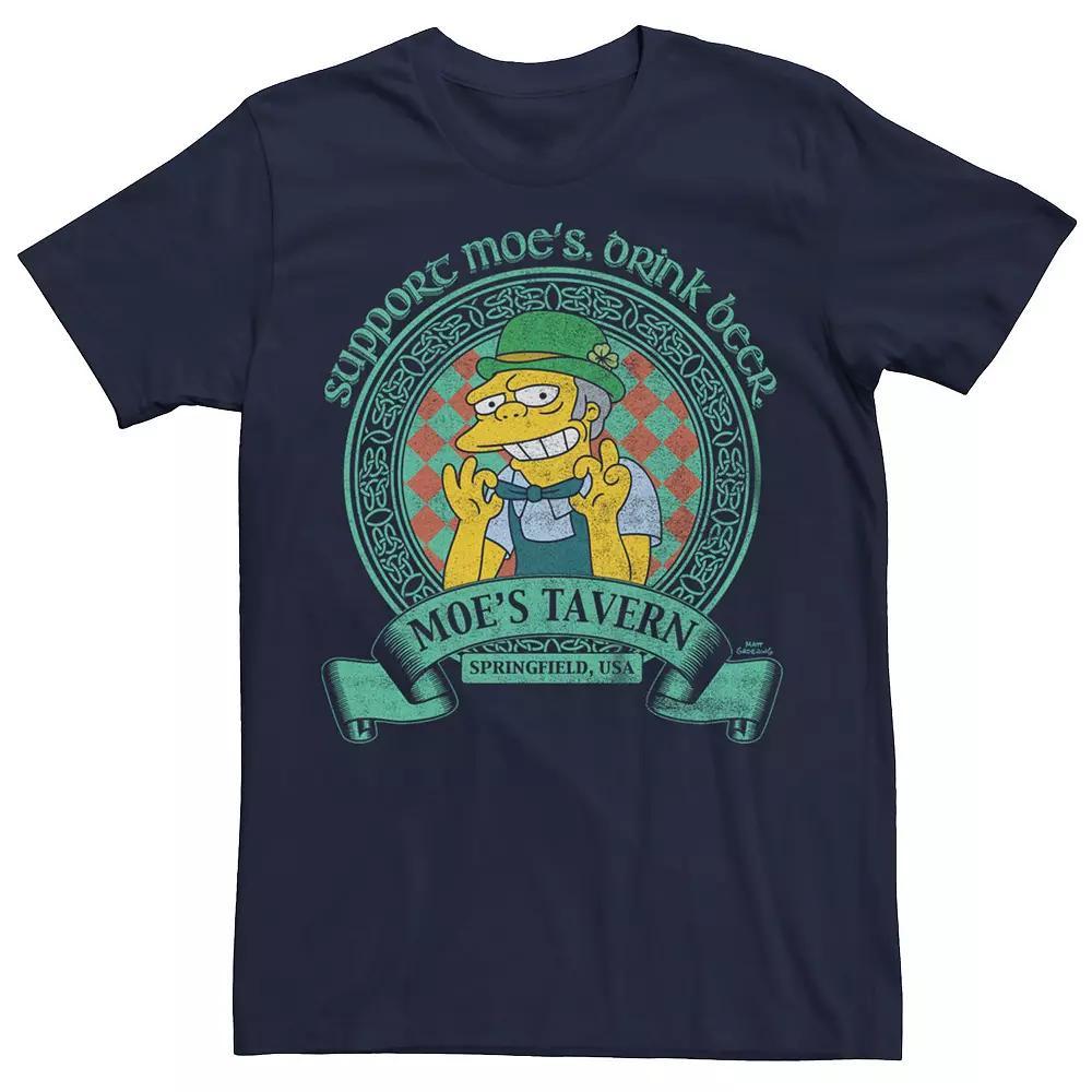 Men's The Simpsons Moes Tavern Vintage Tee, Size: Small, Blue Product Image