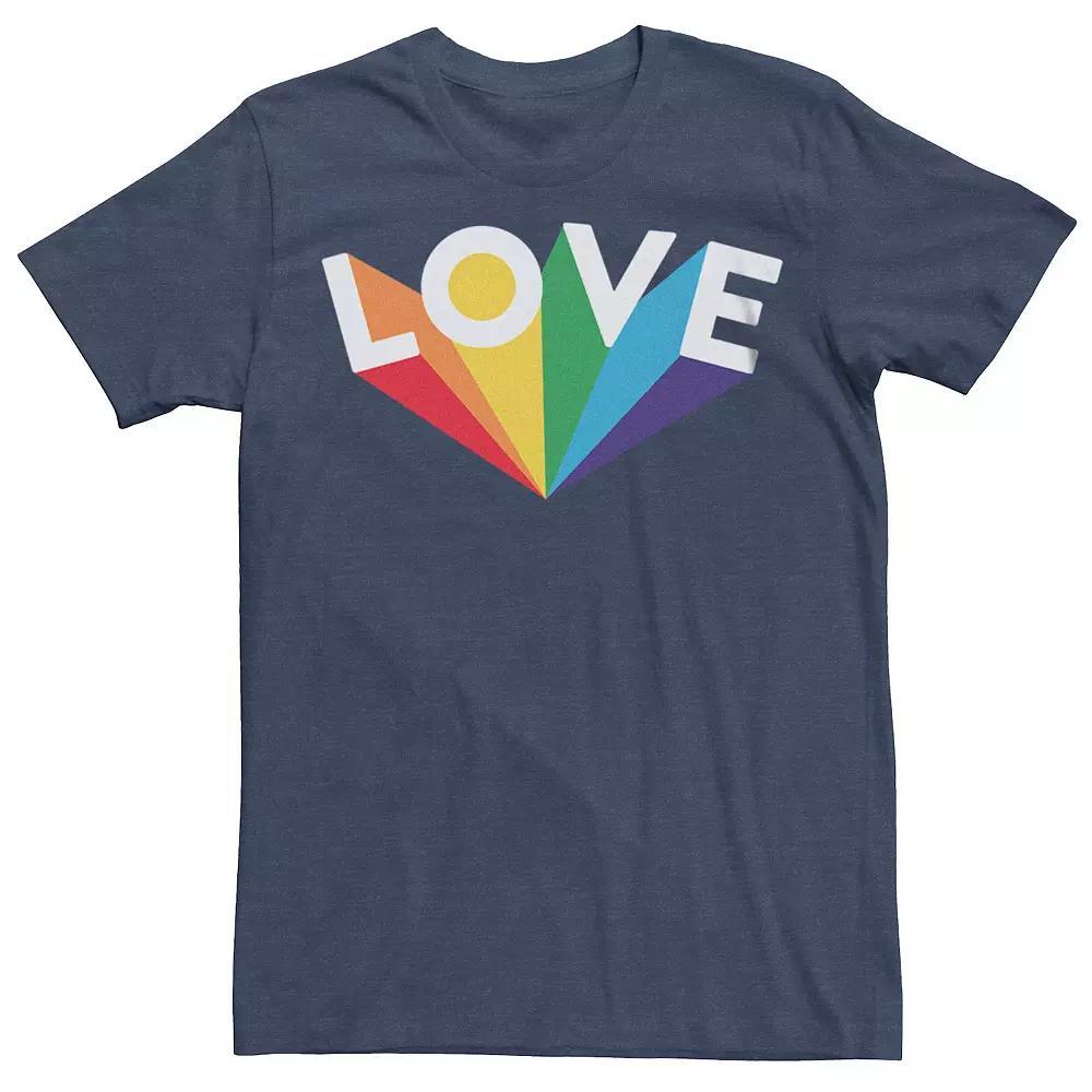 Men's Pride Love Projection Graphic Tee, Size: Medium, Light Blue Product Image
